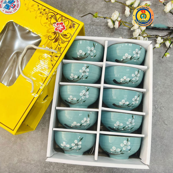 Bộ Chén Cơm Bát Tràng Quà Tặng Công Đoàn Cuối Năm