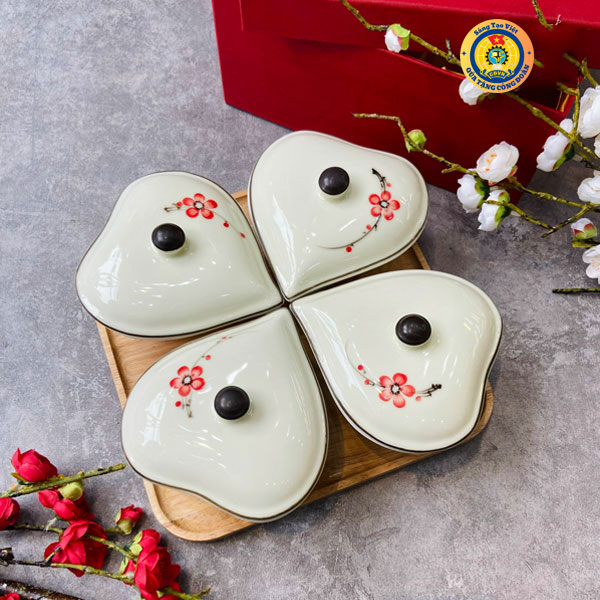 Khay Mứt Tết Gốm Sứ Bát Tràng Cao Cấp