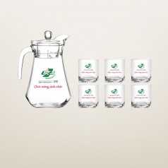 Bộ Bình Ly Thủy Tinh In Logo | Quà Tặng Sinh Nhật